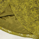 ADORE ウーリーヤーンコードレーススカート ロングスカート イエロー レディース アドーア【中古】5-1027M∞