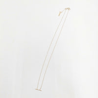 Hirotaka ALL ABOUT BASICS モスキート ダイヤモンド バー ネックレス K10 ダイヤモンド 定価66000円 ネックレス ゴールド レディース ヒロタカ【中古】5-0808G◎
