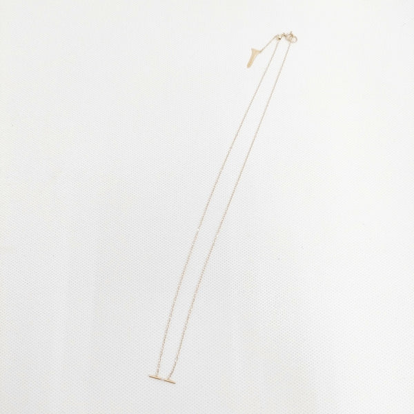 Hirotaka ALL ABOUT BASICS モスキート ダイヤモンド バー ネックレス K10 ダイヤモンド 定価66000円 ネックレス ゴールド レディース ヒロタカ【中古】5-0808G◎