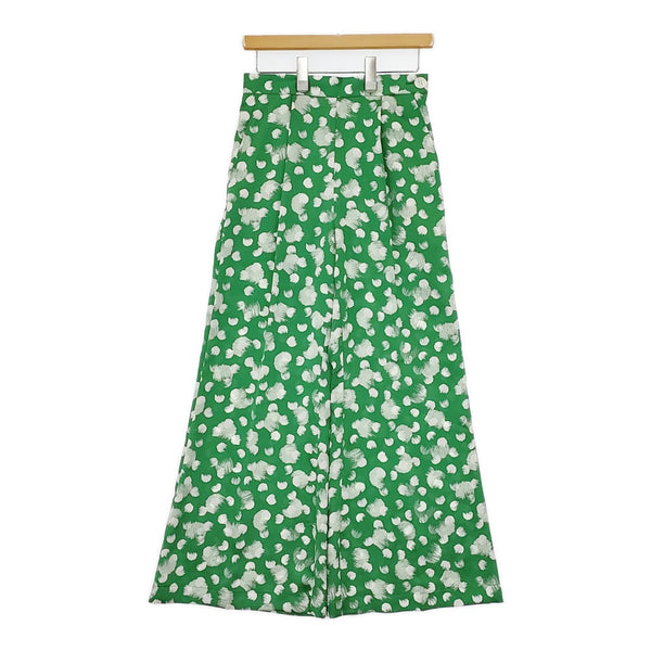 Spick and Span 23030200308020 ランダムドットプリントパンツ 定価17600円 パンツ 23SS グリーン ホワイト レディース スピックアンドスパン【中古】5-0904M△