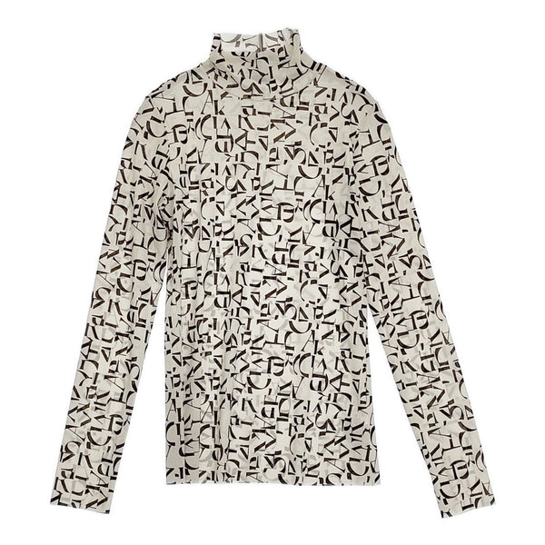 JOURNAL STANDARD メッシュプリントインナー ハイネックカットソー 24SS アイボリー ブラック レディース ジャーナルスタンダード【中古】5-0718M♪