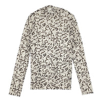 JOURNAL STANDARD メッシュプリントインナー ハイネックカットソー 24SS アイボリー ブラック レディース ジャーナルスタンダード【中古】5-0718M♪