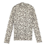 JOURNAL STANDARD メッシュプリントインナー ハイネックカットソー 24SS アイボリー ブラック レディース ジャーナルスタンダード【中古】5-0718M♪