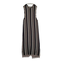 JOURNAL STANDARD JQストライプワンピース 定価14300円 ニット ノースリーブ 25SS ブラック レディース ジャーナルスタンダード【中古】5-0718S♪