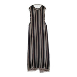 JOURNAL STANDARD JQストライプワンピース 定価14300円 ニット ノースリーブ 25SS ブラック レディース ジャーナルスタンダード【中古】5-0718S♪