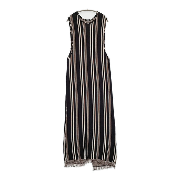JOURNAL STANDARD JQストライプワンピース 定価14300円 ニット ノースリーブ 25SS ブラック レディース ジャーナルスタンダード【中古】5-0718S♪