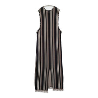 JOURNAL STANDARD JQストライプワンピース 定価14300円 ニット ノースリーブ 25SS ブラック レディース ジャーナルスタンダード【中古】5-0718S♪