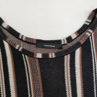 JOURNAL STANDARD JQストライプワンピース 定価14300円 ニット ノースリーブ 25SS ブラック レディース ジャーナルスタンダード【中古】5-0718S♪