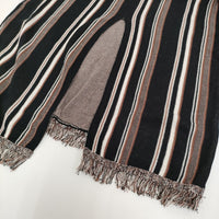 JOURNAL STANDARD JQストライプワンピース 定価14300円 ニット ノースリーブ 25SS ブラック レディース ジャーナルスタンダード【中古】5-0718S♪