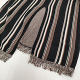 JOURNAL STANDARD JQストライプワンピース 定価14300円 ニット ノースリーブ 25SS ブラック レディース ジャーナルスタンダード【中古】5-0718S♪