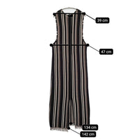 JOURNAL STANDARD JQストライプワンピース 定価14300円 ニット ノースリーブ 25SS ブラック レディース ジャーナルスタンダード【中古】5-0718S♪