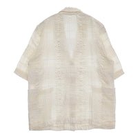 JOURNAL STANDARD チェックシアーシャツ 定価16500円 ジャケット 半袖シャツ 24SS ホワイト レディース ジャーナルスタンダード【中古】5-0718S♪