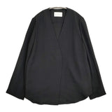 ELENI エルニ NOBLE ライトクロスジャケット 38 定価41800円 ベイクルーズ ノーカラージャケット 24SS ブラック レディース【中古】5-0718M♪