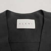 ELENI エルニ NOBLE ライトクロスジャケット 38 定価41800円 ベイクルーズ ノーカラージャケット 24SS ブラック レディース【中古】5-0718M♪