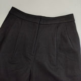 iCB ウール 2タックパンツ スラックス パンツ ブラック レディース アイシービー【中古】5-1225T∞