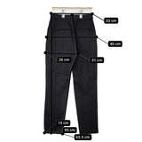 iCB ウール 2タックパンツ スラックス パンツ ブラック レディース アイシービー【中古】5-1225T∞