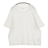ESLOW CREWNECK PULLOVER メルローズ 日本製 定価13200円 半袖Ｔシャツ カットソー 21AW ホワイト レディース エスロー【中古】5-0725S♪