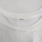 ESLOW CREWNECK PULLOVER メルローズ 日本製 定価13200円 半袖Ｔシャツ カットソー 21AW ホワイト レディース エスロー【中古】5-0725S♪