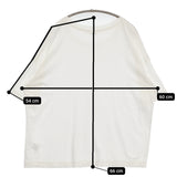 ESLOW CREWNECK PULLOVER メルローズ 日本製 定価13200円 半袖Ｔシャツ カットソー 21AW ホワイト レディース エスロー【中古】5-0725S♪