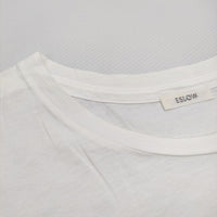 ESLOW CREWNECK PULLOVER メルローズ 日本製 定価13200円 半袖Ｔシャツ カットソー 21AW ホワイト レディース エスロー【中古】5-0725S♪