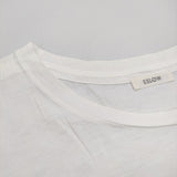 ESLOW CREWNECK PULLOVER メルローズ 日本製 定価13200円 半袖Ｔシャツ カットソー 21AW ホワイト レディース エスロー【中古】5-0725S♪