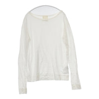 N.Jam noble 20070240503010 リネン 日本製 長袖Ｔシャツ カットソー ロンＴ ホワイト レディース エヌジャム【中古】5-0904M△