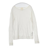 N.Jam noble 20070240503010 リネン 日本製 長袖Ｔシャツ カットソー ロンＴ ホワイト レディース エヌジャム【中古】5-0904M△
