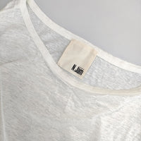 N.Jam noble 20070240503010 リネン 日本製 長袖Ｔシャツ カットソー ロンＴ ホワイト レディース エヌジャム【中古】5-0904M△