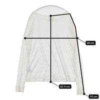 N.Jam noble 20070240503010 リネン 日本製 長袖Ｔシャツ カットソー ロンＴ ホワイト レディース エヌジャム【中古】5-0904M△