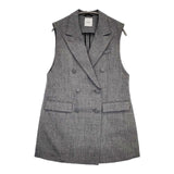 Mila Owen ロングベスト ジャケット ジレ ベスト グレー レディース ミラオーウェン【中古】5-1027M∞