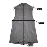 Mila Owen ロングベスト ジャケット ジレ ベスト グレー レディース ミラオーウェン【中古】5-1027M∞