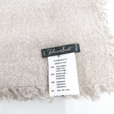 Faliero Sarti カシミヤ混 ウール 大判 マフラー イタリア製 無地 ストール ベージュ レディース ファリエロサルティ【中古】5-1127T◎