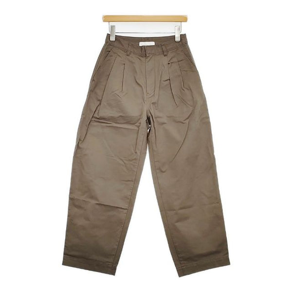 upper hights ARMY ２タック ワイド チノパンツ カーキ レディース アッパーハイツ【中古】5-1027G∞