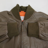 Maison Martin Margiela レザーブルゾン MA-1 羊革 s31am0177 サイズ38 ジャケット カーキ レディース メゾンマルタンマルジェラ【中古】5-1103T♪