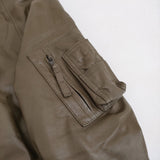 Maison Martin Margiela レザーブルゾン MA-1 羊革 s31am0177 サイズ38 ジャケット カーキ レディース メゾンマルタンマルジェラ【中古】5-1103T♪