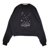MAISON MARGIELA Logo sweatshirt ロゴスウェットシャツ サイズS スウェット ブラック レディース メゾンマルジェラ【中古】5-0718M♪