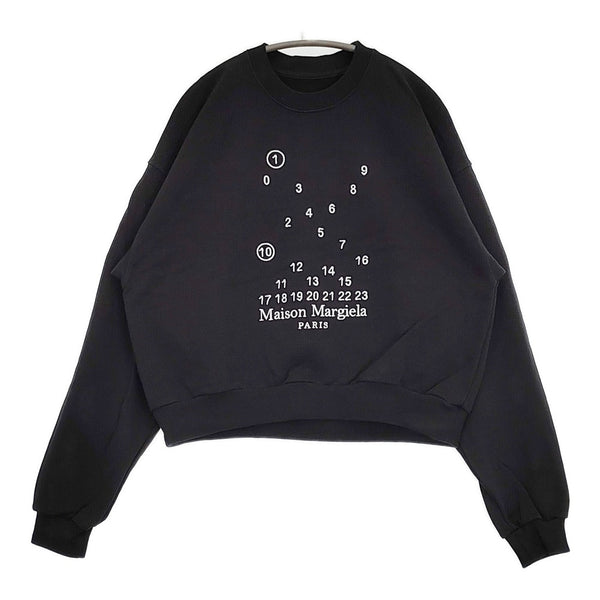 MAISON MARGIELA Logo sweatshirt ロゴスウェットシャツ サイズS スウェット ブラック レディース メゾンマルジェラ【中古】5-0718M♪