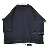 45R/45rpm 天竺のビッグスリットTシャツ 墨納戸 インディゴ カットソー ネイビー レディース フォーティーファイブアールピーエム【中古】5-1214M∞