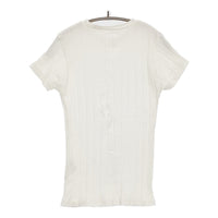 YOUNG & OLSEN BROAD RIB CREW NECK サイズ1 リブ 半袖Ｔシャツ カットソー ホワイト レディース ヤングアンドオルセン【中古】5-0725S♪