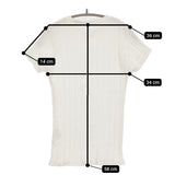 YOUNG & OLSEN BROAD RIB CREW NECK サイズ1 リブ 半袖Ｔシャツ カットソー ホワイト レディース ヤングアンドオルセン【中古】5-0725S♪