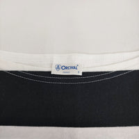 ORCIVAL RC-6829 ワイドボーダー サイズF 半袖Ｔシャツ カットソー ホワイト ブラック レディース オーシバル/オーチバル【中古】5-0725S♪