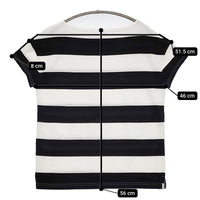 ORCIVAL RC-6829 ワイドボーダー サイズF 半袖Ｔシャツ カットソー ホワイト ブラック レディース オーシバル/オーチバル【中古】5-0725S♪