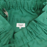LE GLAZIK JL-2578 リネン ウエストゴム サイズ36 日本製 テーパードパンツ パンツ グリーン レディース ルグラジック【中古】5-0904M△