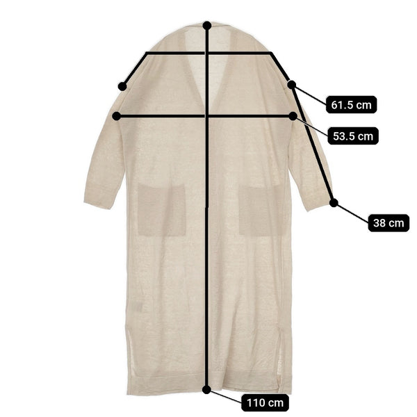 URBAN RESEARCH DOORS DR61-22M038 リネンロングカーディガン