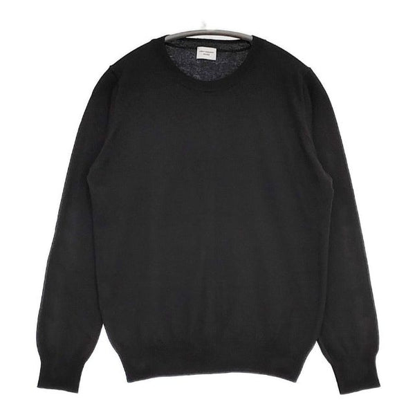 URBAN RESEARCH DOORS コットンクルーネック セーター ニット ブラック レディース アーバンリサーチドアーズ【中古】5-1027M∞