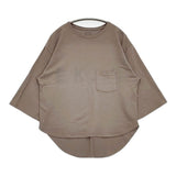 EKAL ロゴロングテール8分袖Tシャツ カットソー ブラウン レディース エカル【中古】5-1027M∞