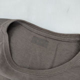 EKAL ロゴロングテール8分袖Tシャツ カットソー ブラウン レディース エカル【中古】5-1027M∞