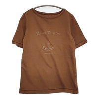 LOISIR/ADIEU TRISTESSE リネンコットン ロゴ マリン 半袖Ｔシャツ ブラウン レディース ロワズィール/アデュートリステス【中古】5-0725S♪