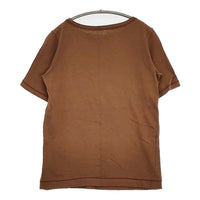 LOISIR/ADIEU TRISTESSE リネンコットン ロゴ マリン 半袖Ｔシャツ ブラウン レディース ロワズィール/アデュートリステス【中古】5-0725S♪