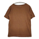 LOISIR/ADIEU TRISTESSE リネンコットン ロゴ マリン 半袖Ｔシャツ ブラウン レディース ロワズィール/アデュートリステス【中古】5-0725S♪
